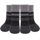 KOOLTAIL botas-perros-invierno-antideslizante-frente ofrece mayor agarre en superficies mojadas.