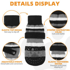KOOLTAIL calcetines para perros, patas, ajuste elástico seguro para paseos sin tropiezos.