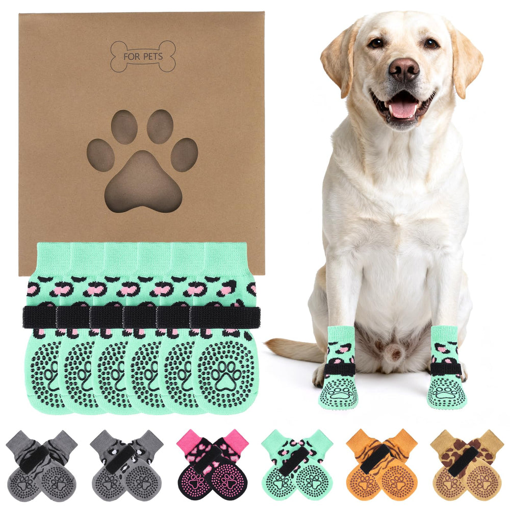 KOOLTAIL calcetines antideslizantes para perro, piso de madera, mayor tracción.