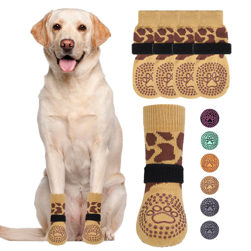 KOOLTAIL calcetines para perro con agarre antideslizante en suelos lisos para seguridad.