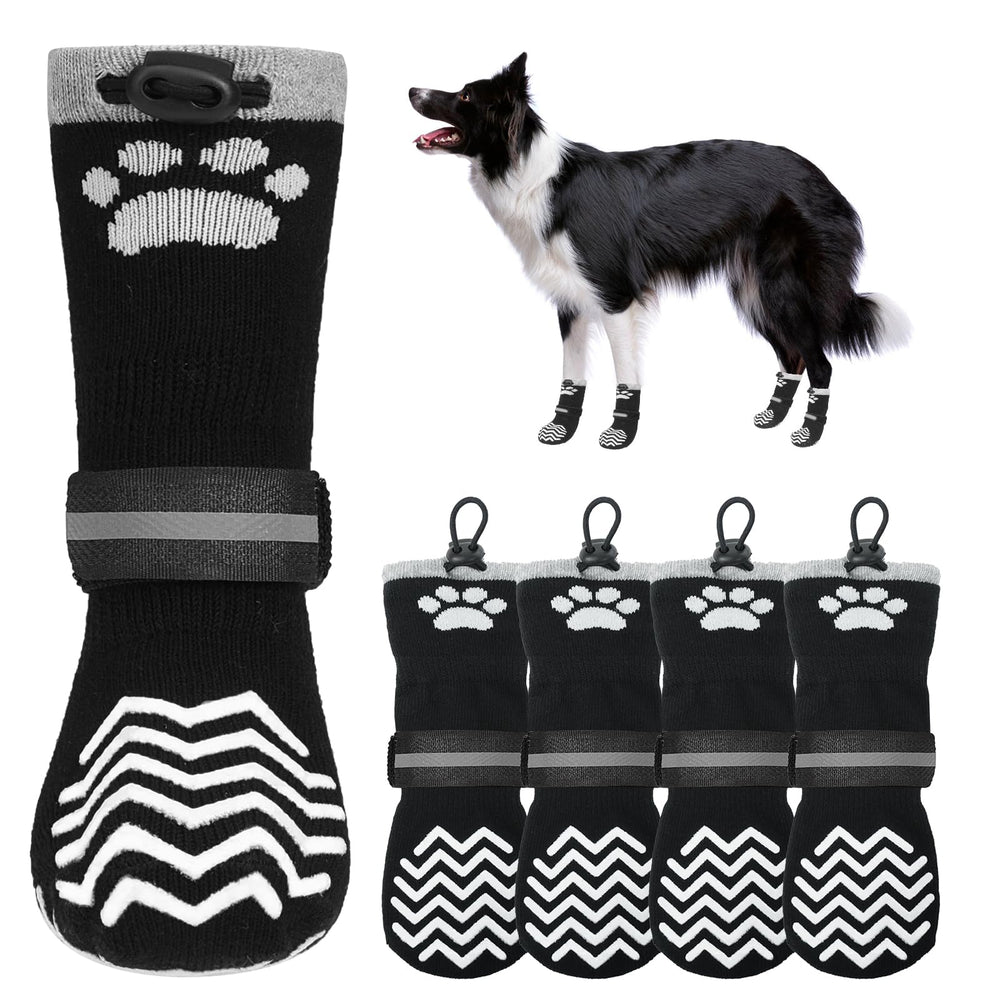 KOOLTAIL calcetines para perros con antideslizante ofrecen agarre adicional en suelos resbaladizos.