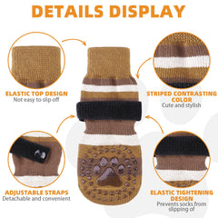 KOOLTAIL calcetines para perro con pata anti deslizante lateral para estabilidad.