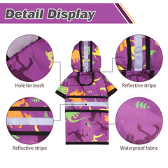 KOOLTAIL capa impermeable para perros, vista trasera, ajuste cómodo en días lluviosos.