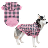 KOOLTAIL capucha-cuadros-rosa-xl: capucha cálida y diseño destacado para paseos.
