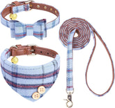 KOOLTAIL collar-lazo azul: perfecto para salidas formales y un estilo encantador para tu perro