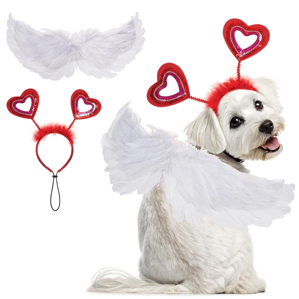 KOOLTAIL diadema corazón rojo para perro, ideal para fotos románticas.