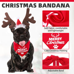 KOOLTAIL disfraz navidad para perros con dos piezas, para fiestas