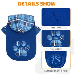 KOOLTAIL espalda con diseño de patita y cuadros, más lindo para tu mascota.