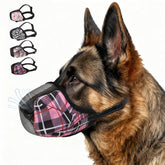 KOOLTAIL mordaza para perro rosa a cuadros, ideal para paseos tranquilos y aseo diario.
