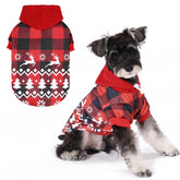 KOOLTAIL sudadera navidad para perro, cuadros rojos: abriga en paseos festivos