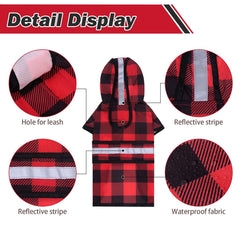 KOOLTAIL impermeable para perro con banda reflectante trasera para mayor visibilidad.