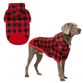KOOLTAIL Plaid Perro Sudadera Capucha frente: abriga y luce con estilo en paseos fríos.