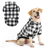 KOOLTAIL sudadera para perro capucha cuadros azul, ideal para paseos cálidos en clima frío