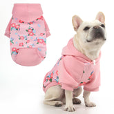 KOOLTAIL sudadera para perro rosa, vista frontal, cálido para paseos fríos.