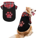 KOOLTAIL sudadera para perro con cuadros y capucha, ideal para paseos fríos