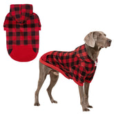 KOOLTAIL sudadera perro cuadros capucha bolsillos: ideal para paseos fríos