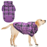 KOOLTAIL sudadera para perro con cuadros y capucha, diseño cómodo para días fríos.