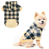 KOOLTAIL Sudadera para Perro a Cuadros frente: abrigo cálido para paseos diarios.