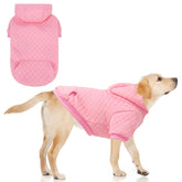 KOOLTAIL sudadera para perro grande rosa, frontal cálido para paseos fríos.