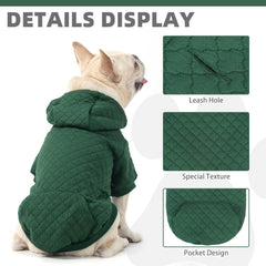 KOOLTAIL sudadera para perro grande verde bolsillo integrado; paseo práctico