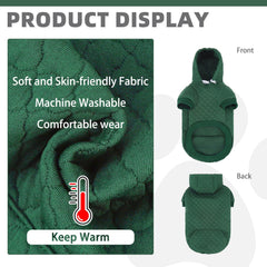 KOOLTAIL sudadera para perro grande verde capucha; ajuste cómodo