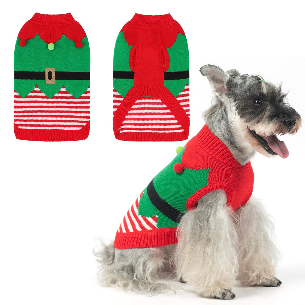 Sudar Kooltail para perro con diseño navideño frontal, ideal para abrigar en días fríos