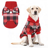 KOOLTAIL sudadera navideña para perros, frontal con diseño rojo a cuadros y calor suave.