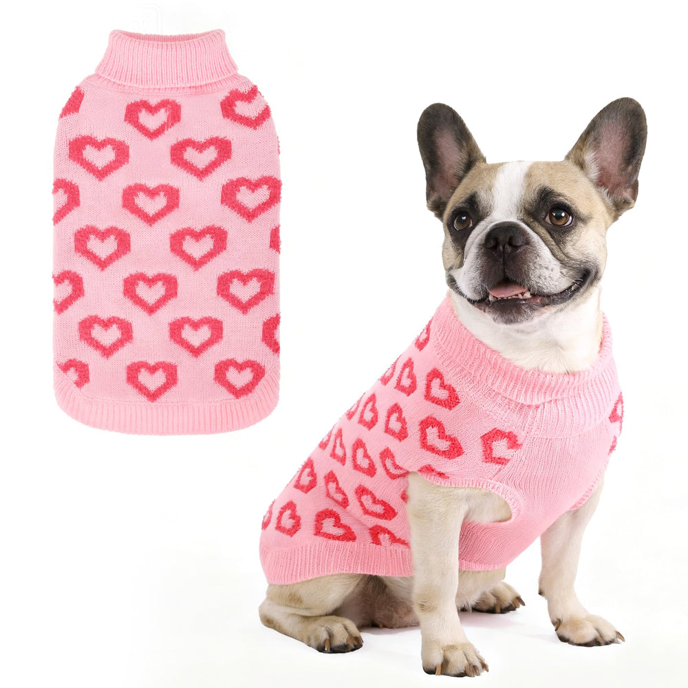 KOOLTAIL sudadera San Valentín para perro con corazón rosa, ideal para paseos diarios