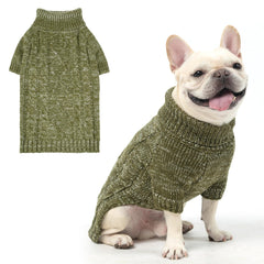 KOOLTAIL sudadera para perro con tejido cable, calor estable para salidas frías.