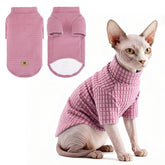KOOLTAIL suéter para gato sin pelo en rosa, mantiene cálido al animal.