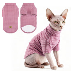 KOOLTAIL suéter para gato sin pelo en rosa, mantiene cálido al animal.