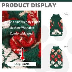 KOOLTAIL sueter para perro dibujo de arce verde, ideal para temporada festiva.