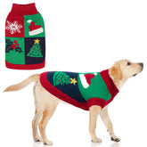 KOOLTAIL suéter para perro con patrones navideños tipo rompecabezas, ideal para fotos festivas.