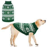 KOOLTAIL sueter perro punto canalé verde, vista frontal, mantiene cálida a tu mascota durante paseos