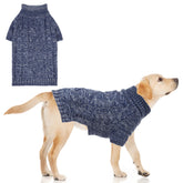 KOOLTAIL suéter de perro tricot azul marino, estilo clásico para días fríos.