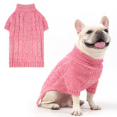 KOOLTAIL suéter para perros Valentine rosa con cuello tortuga, calor para paseos invernales.