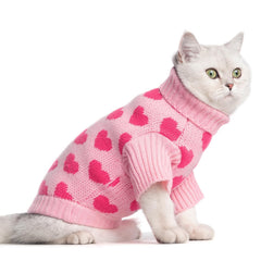 KOOLTAIL suéter gato corazon rosa, perfecto para días fríos.