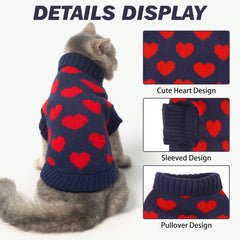 KOOLTAIL suéter gato tejido acrílico suave, abrigo cómodo para mascotas
