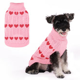 KOOLTAIL suéter para perro con corazones rosa, ideal para paseos y ocasiones festivas.