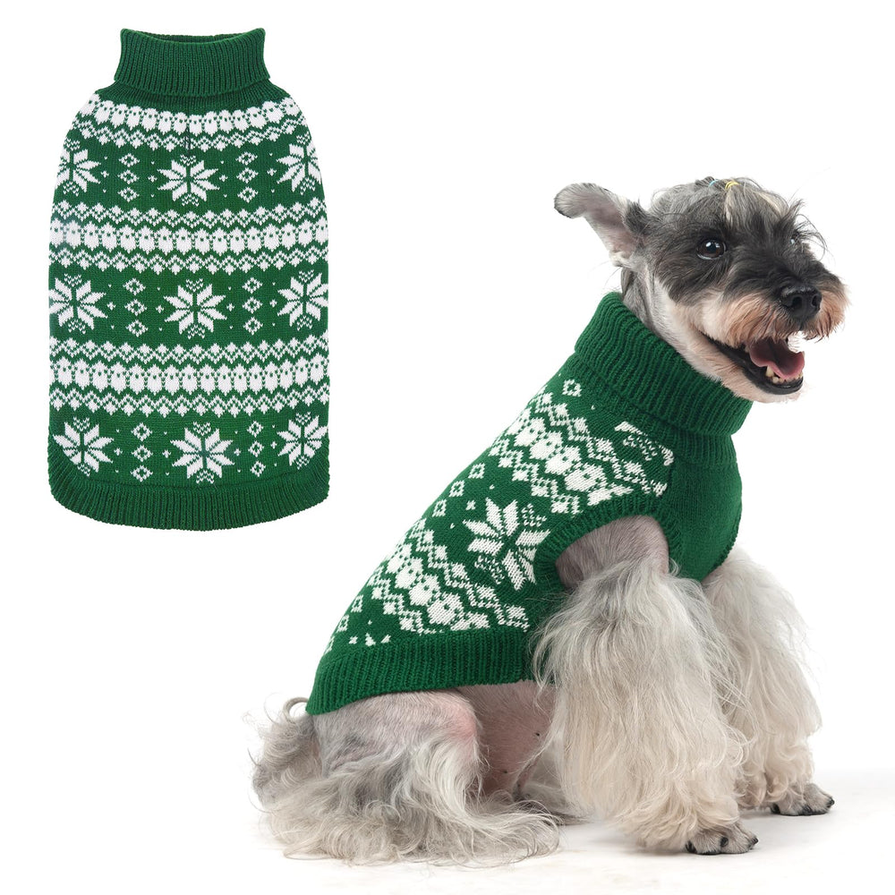 KOOLTAIL suéter de perro tejido con cable verde en talla M para días fríos.