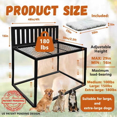Colchón Koretech de 50x33x5 pulgadas para confort superior de la mascota.
