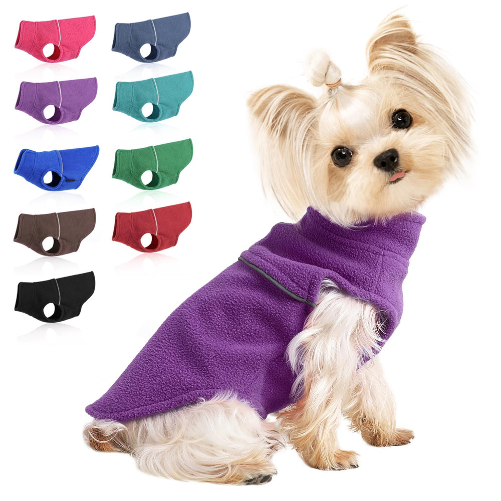 Kosiyi chaleco forro polar para perros pequeños, calor cómodo en paseos