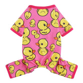 Kosiyi pijama para perros patito rosa frontal, ideal para mantener cómodo a tu cachorro