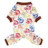 Kosiyi pijama para perro pequeño con mono marrón, cómodo y cálido