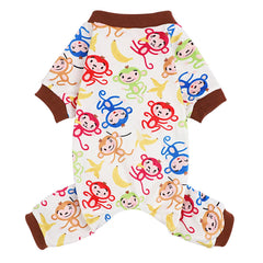 Kosiyi pijama para perro pequeño con mono marrón, cómodo y cálido