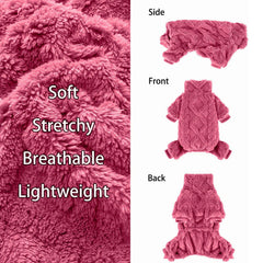 Kosiyi pijama para perro rosa suave, ideal para descanso cómodo.