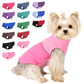 Kosiyi sudadera para perro pequeño rosa, vista frontal, mantiene al animal cómodo y abrigado.