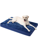 KSIIA cama ortopédica para perros dentro de jaula con soporte para articulaciones.