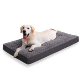 KSIIA Cama para Perro Jumbo con terciopelo rosa suave y base impermeable.