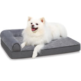 KSIIA Cama ortopédica para perros, superficie de franela suave para descanso cómodo.